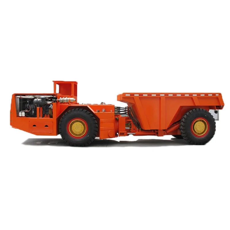 Low profile diesel articulated underground mining dump tuck source