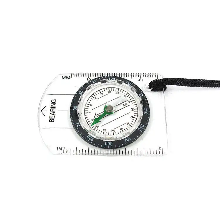 Kongbo Outdoor Plexiglass Map Scale Luminous Directional Multifunctional Ruler(cm/inch) Compass Camping Gear Hiking Accessories