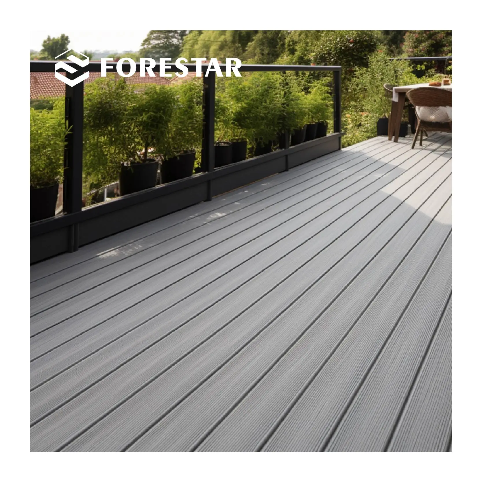 Technology Ecological Light Texture durable hollow core deck board flooring planks panel Fitted  decking plank