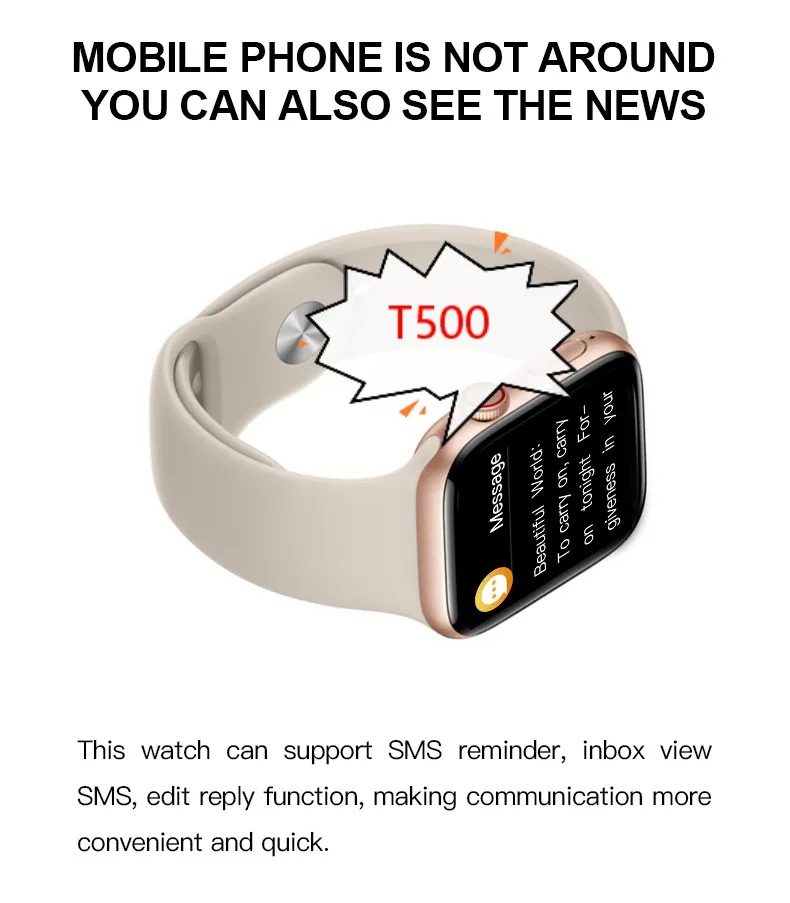  Горячая продажа бис сертификат Montre Smart Watc T500 полный сенсорный экран вызов Smartwatch серия T55 Фитнес наручные часы Reloj