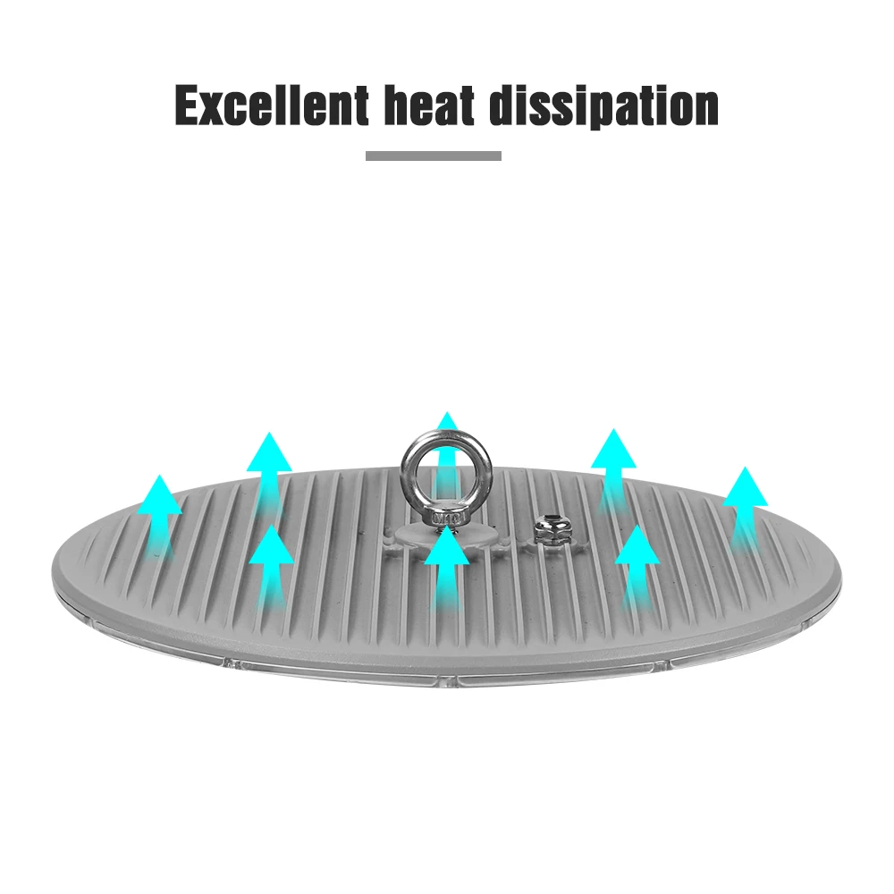 KCD OEM ODM Factory High Lumen Liner Ultra-thin Linear Warehouse Industrial 50W 100W 150W 200W Highbay UFO Led High Bay Light