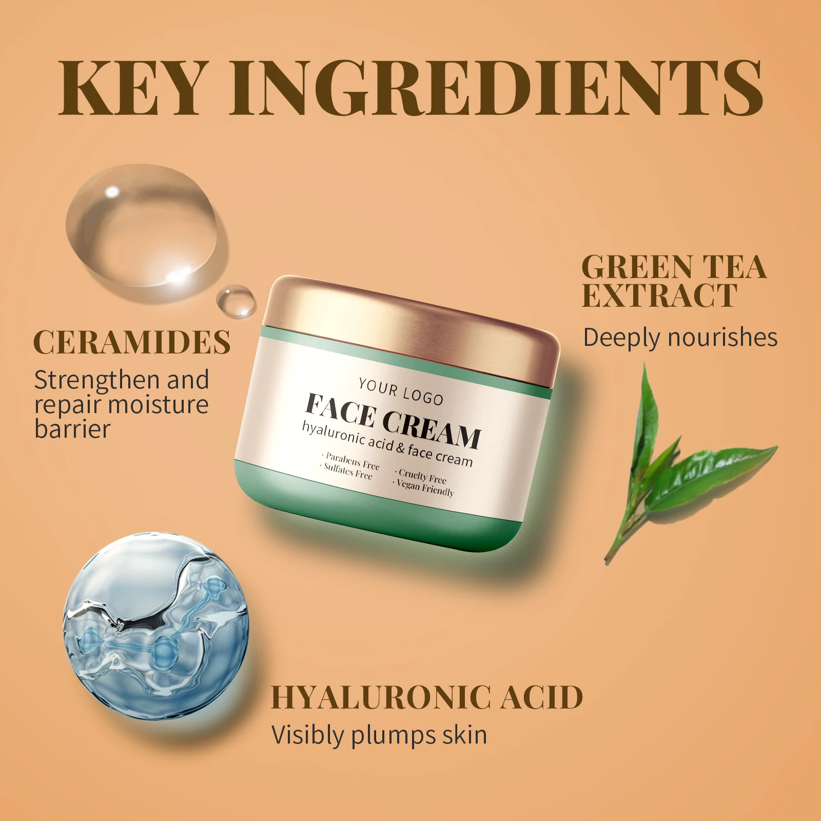 Cosmetics private logo beauty face cream clear luminous white brightening skin original factory best face cream for glowing skin