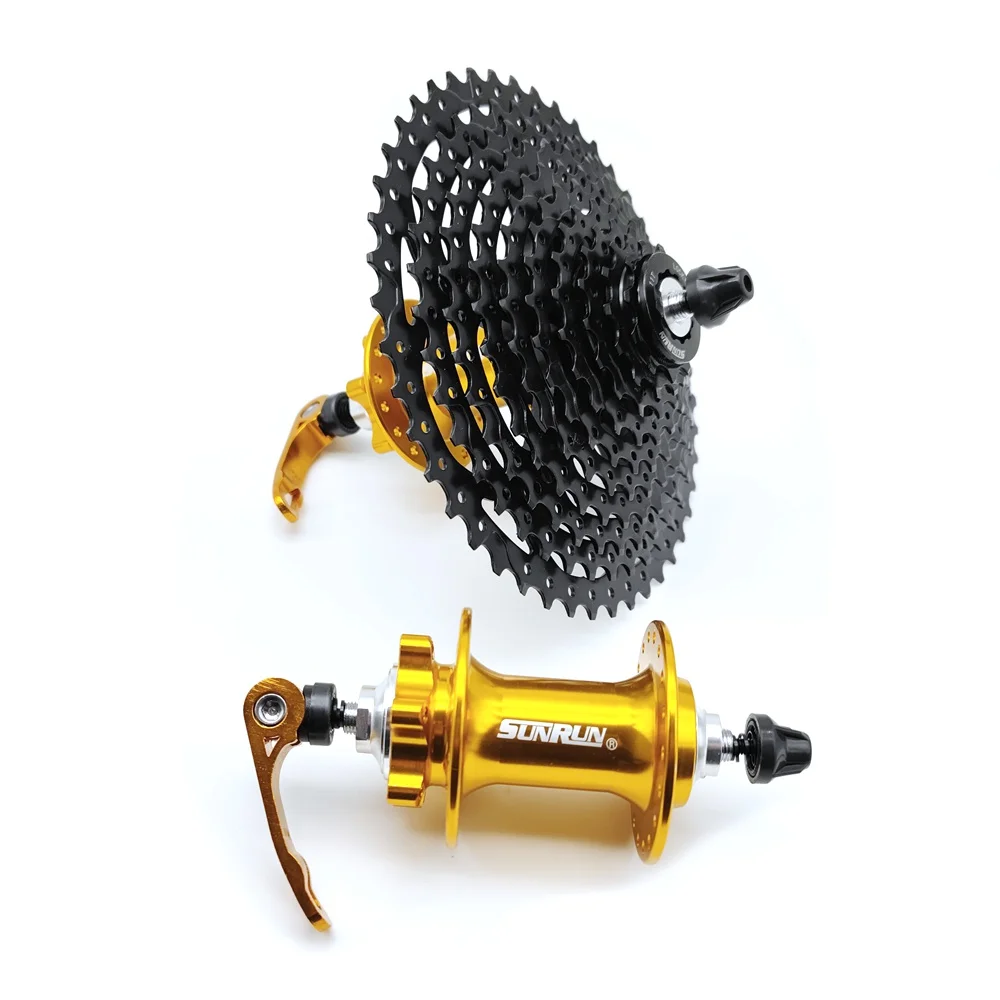 MTB bicycle Hub & Cassette Groupset SUNRUN CS-M1046 & FH-M02 RH-M02 cassette sprocket with Bearing Hub