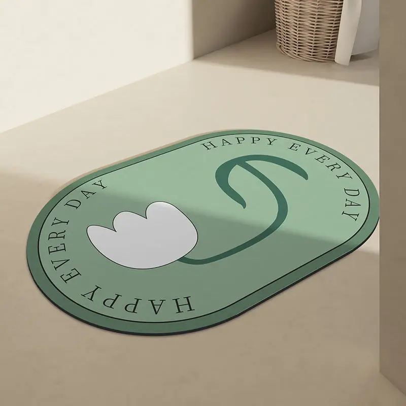 Wholesale Non- Slip Quick Dry Absorbent Diatomaceous Earth Stone Diatomite Bath Mat