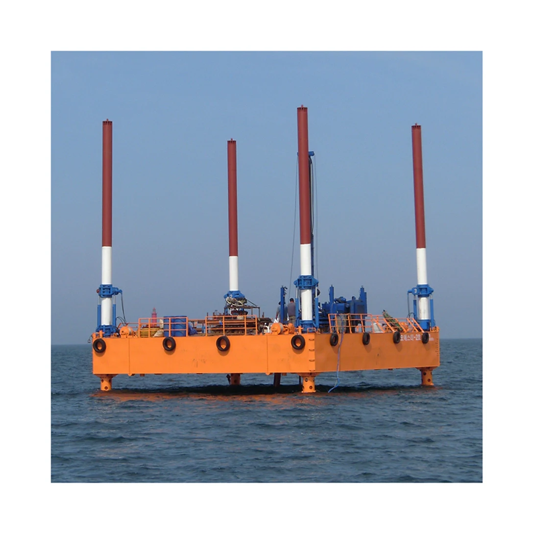 Hydraulic Modular Customizable 1000T Self Elevating Platform Offshore Geotechnical Engineering Small Boat Barge