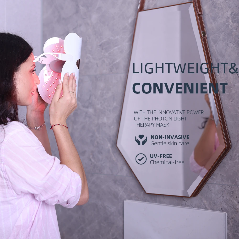 Competitive Price Red Light Therapy Masks Neck Devices 7 Color Red Led Light Beauty Therapy Silicone Masks