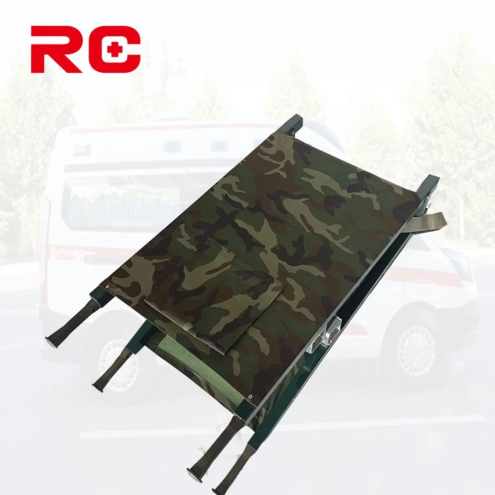 Portable Medical Rescue Folding Steel Aluminum Alloy Stretcher for Camping