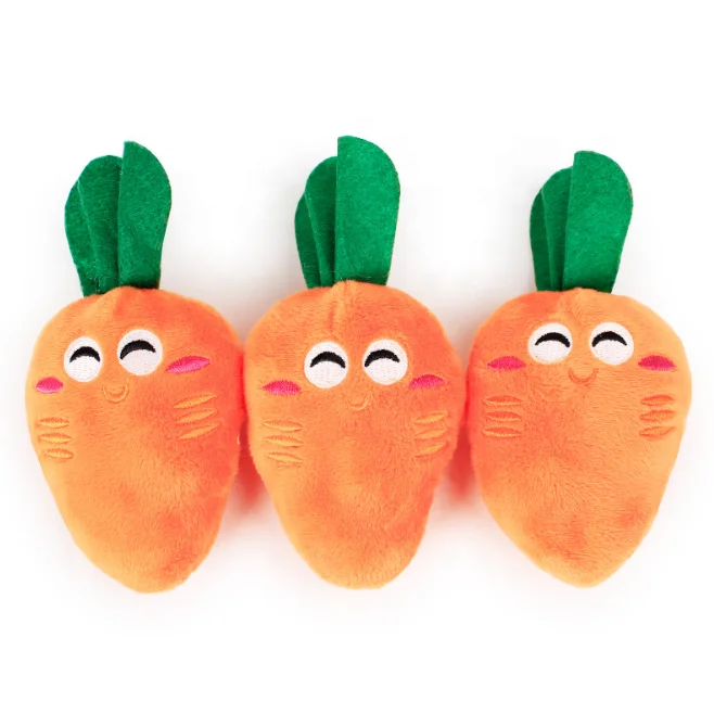 
Wholesale Plush vocal carrot pet toy 