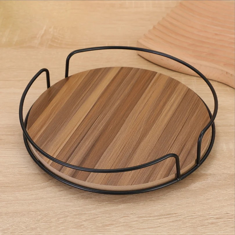 Wooden Multi-purpose free installation storage rack Kitchen portable rotating storage susan rack tray
