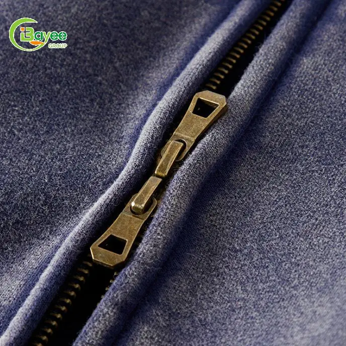 Custom 360Gsm Fleece Double Zipper Sun Faded Zip Up Hoodie Blank Unisex Drop Shoulder Vintage Acid Wash Zip Hoodie For Men