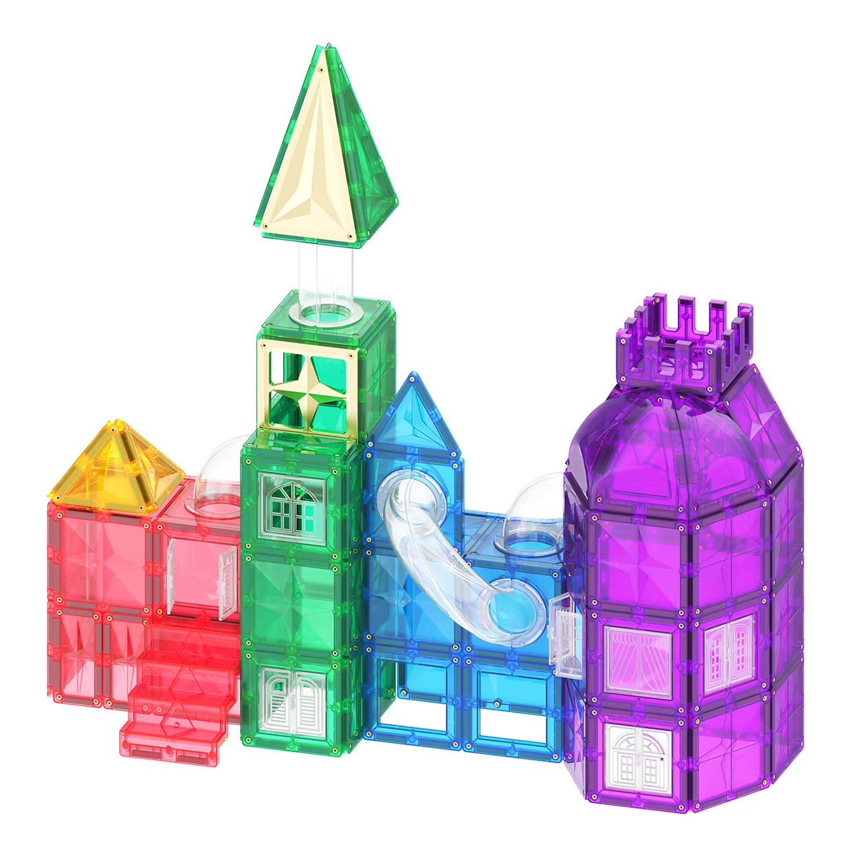 MNTL creative magnetic tiles kids toys 101Pcs stem educational DIY assembly  magnetic tiles building blocks for kids toys