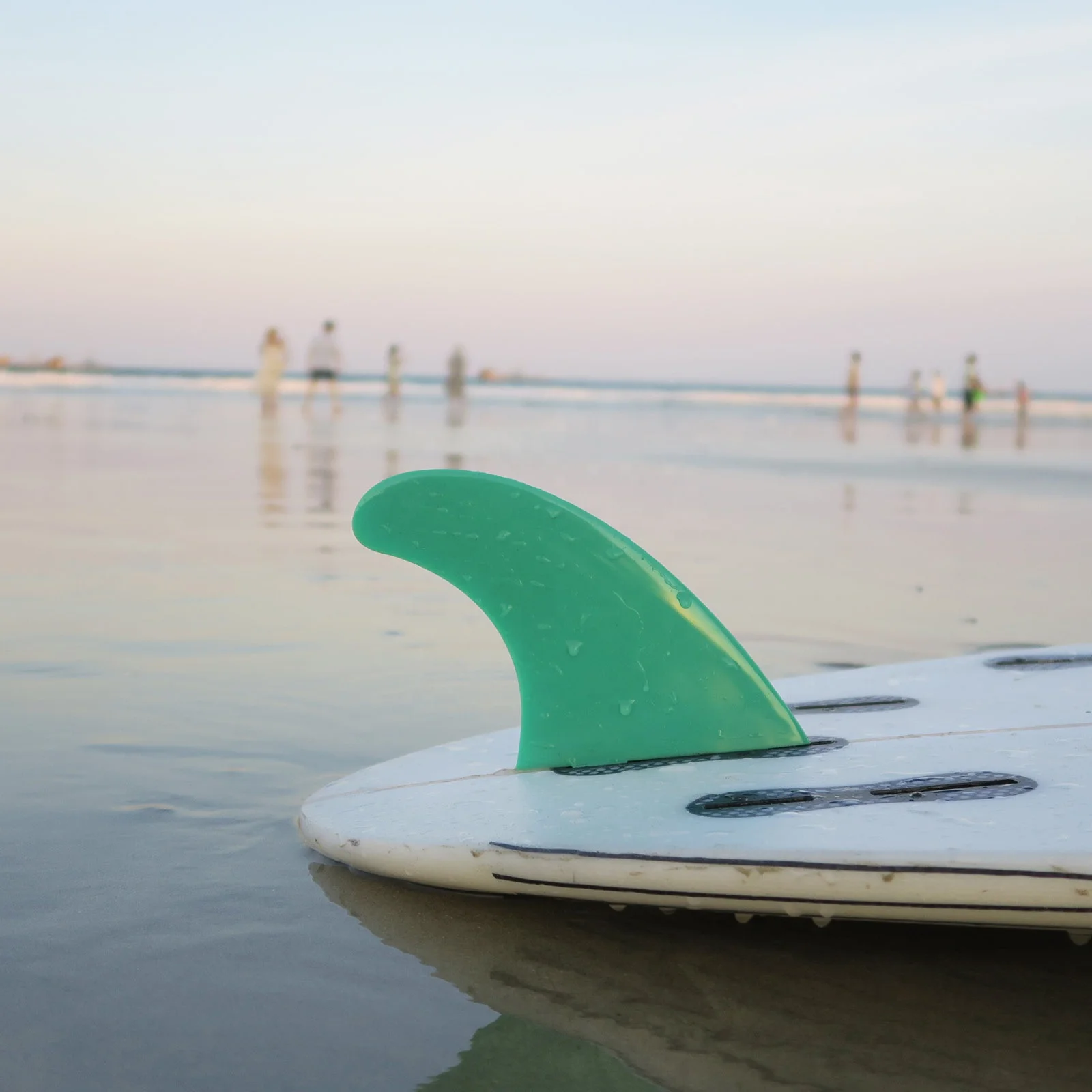 Double Tabs Fins Fiberglass Reinforced Polymer Surfboard Fins -  G5 Double Tabs Fins Green/Yellow