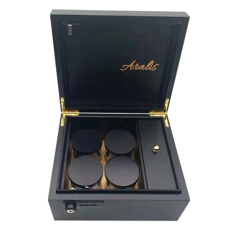 Custom made herb box with rolling tray for weed herb spices and tobacco