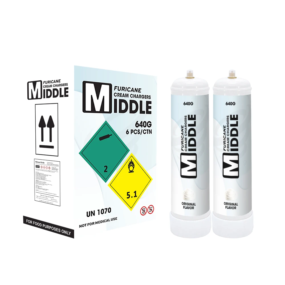 615g Whipped Cream Chargers 0.95L 580g Disposable gas cylinders with silencer nozzle food grade Blueberries flavor