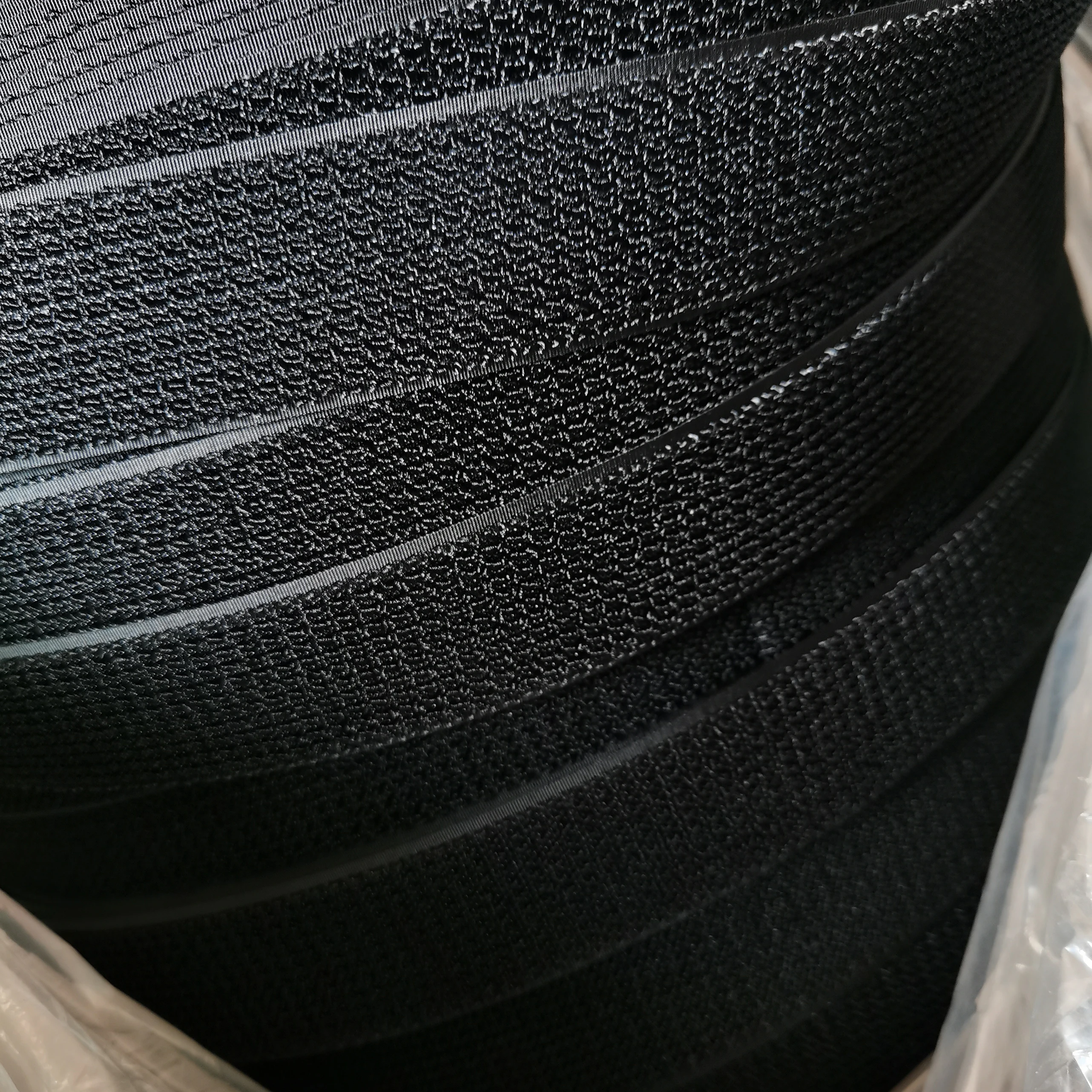 Self Locking Black Nylon Hook and Loop One Side Hook Loop Tape High Quality Customized 2 in 1 Hook and Loop on the Same Side