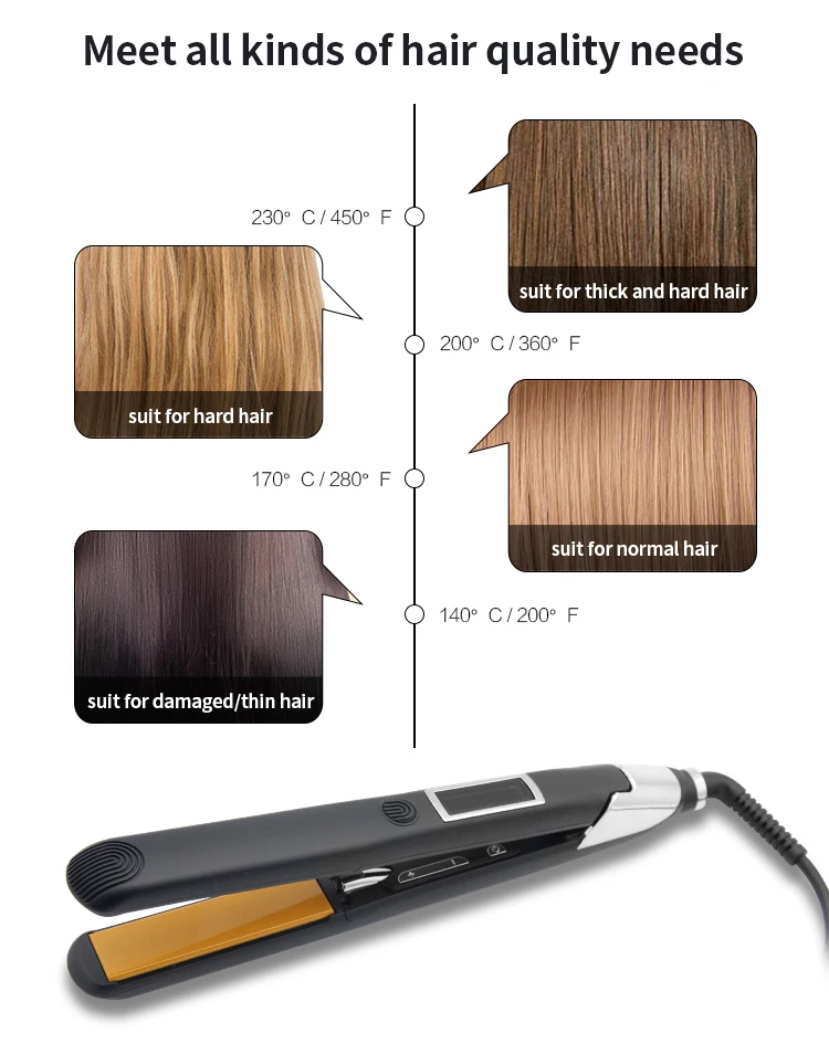 2 In 1 Curling Salon Straightener And Curler Ironing Professional 2 In 1 Hair Straightener Ceramic Coating Flat Iron