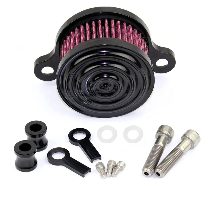 Воздухозаборник из черного алюминия для Harley Sportster XL883 XL1200 04-Up