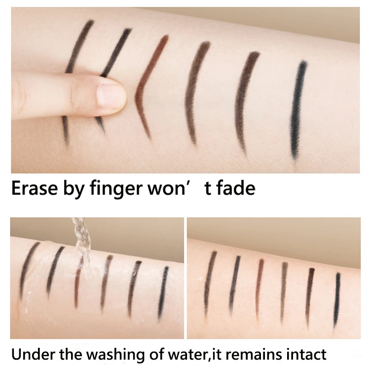 
Black Eyeliner Gel Pen Waterproof Long Lasting Easy To Wear Solid Eyeliner Kajal Tattoo Pencil With a Hidden Pencil Sharpener 