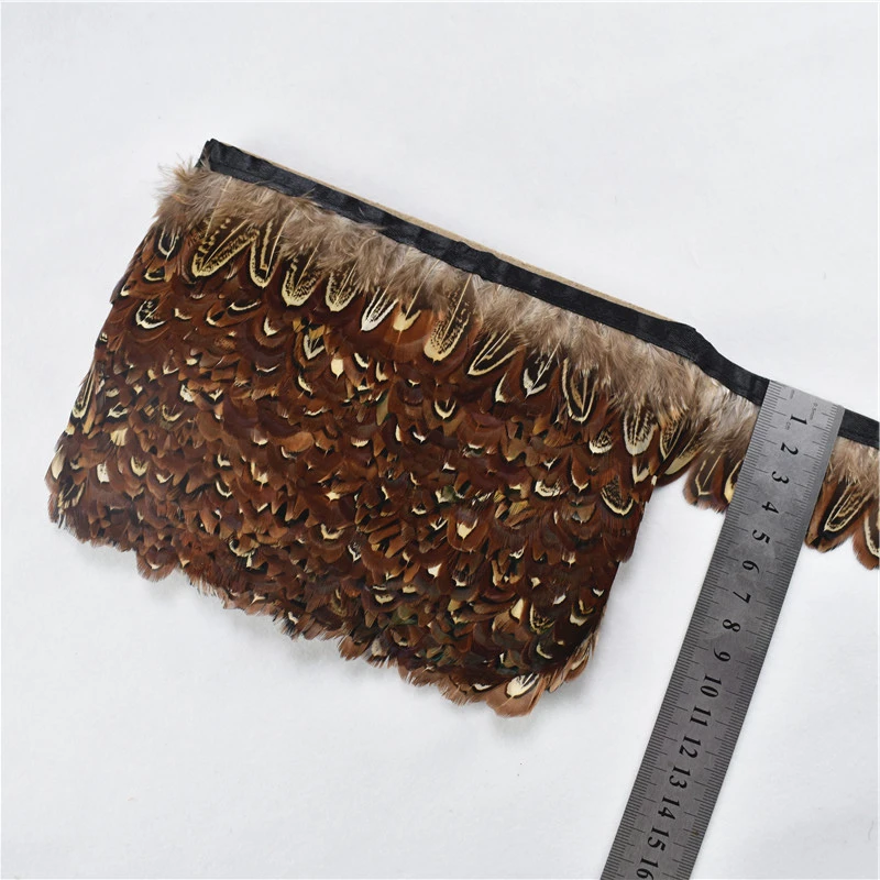 Wholesale Natural Pheasant Feather Trims Ribbon Feathers for Crafts Trim Fringe Clothing Accessories Wedding Plumas