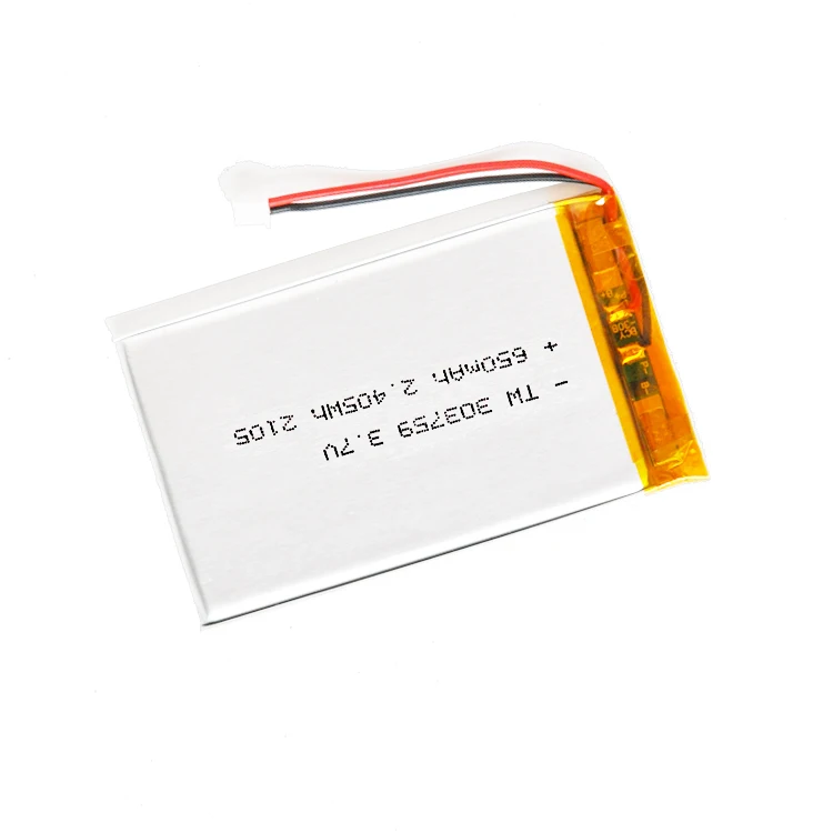 TaiWoo Lipo Battery 3.7V  650mAh  303759  Li-polymer Battery for Electronic Products Toys