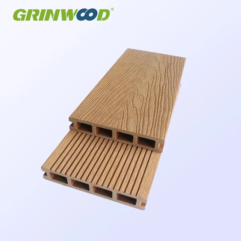 Manufacture Wooden Surface 3D Deep Embossing Outdoor Wooden Plastic Plank WPC Composite Decking