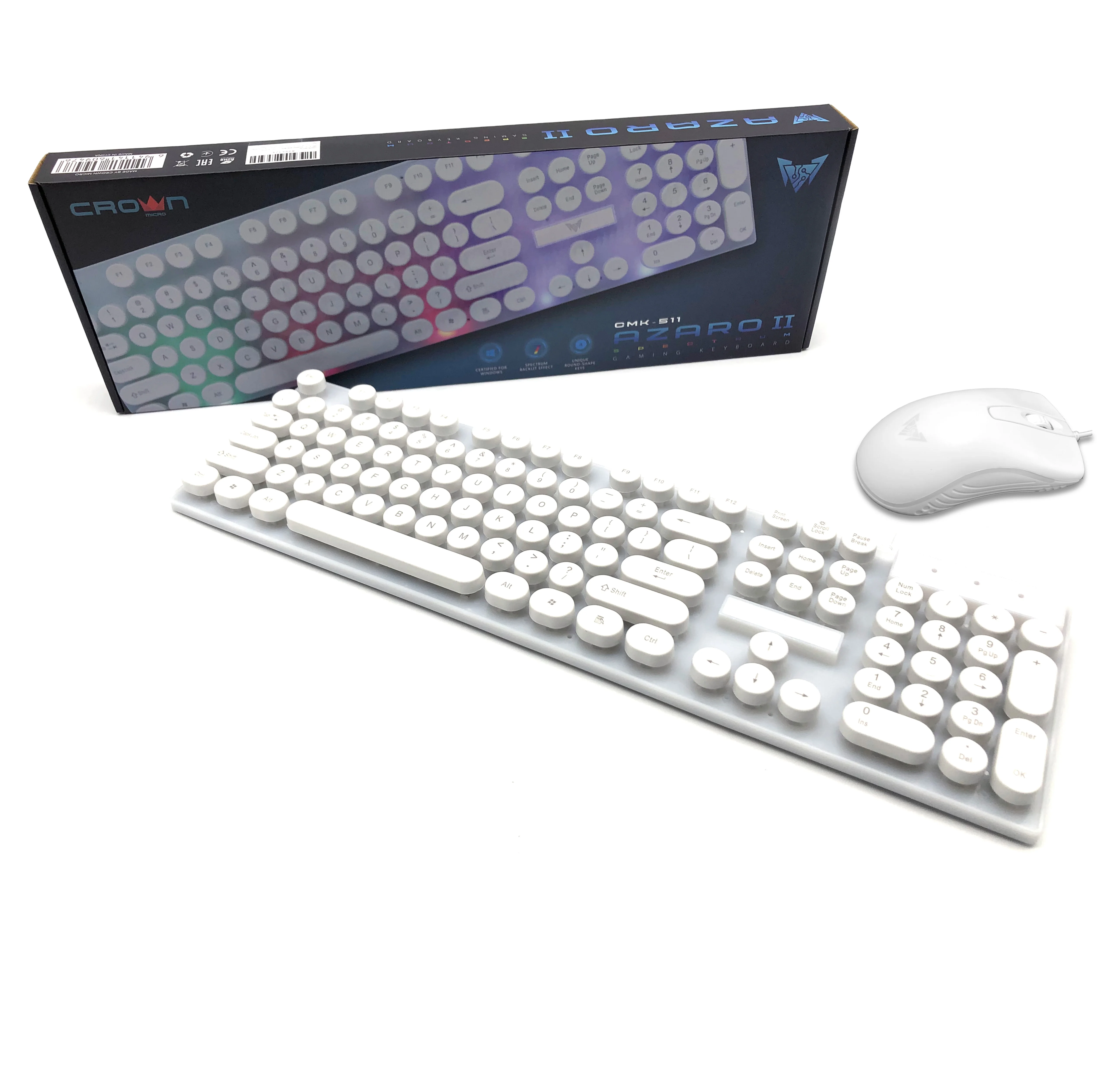 Mechanical keyboard mouse gaming combo with led light round shape button gamer keyboard with mouse