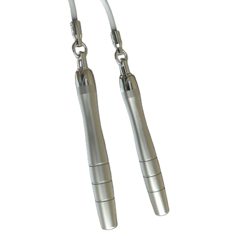 Fitness Adjustable Buckle PVC Coated Steel Wire Rope Aluminum Handle Racing Skipping Speed Rope