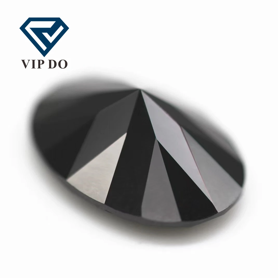 Hight quality black color clarity oval cut moissanite loose diamond GRA Certificate moissanite fancy oval shape