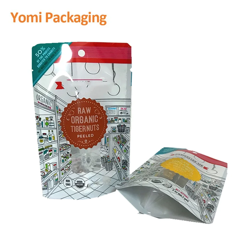 Resealable Stand Up Ziplock Pouch Plastic Snack Mango Dried Fruit Package Pouch doypack