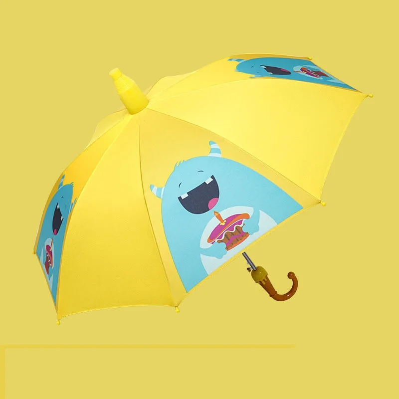Cute cartoon umbrella Long Handle Child Umbrella For Kids travel camping go to school