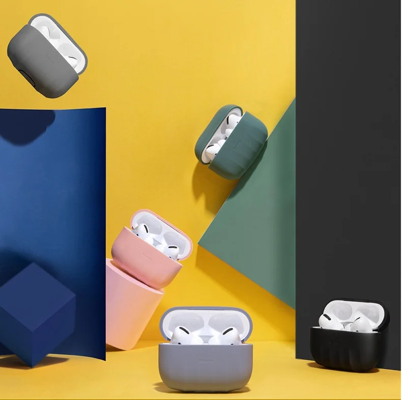 Тонкий силиконовый чехол для наушников air pods