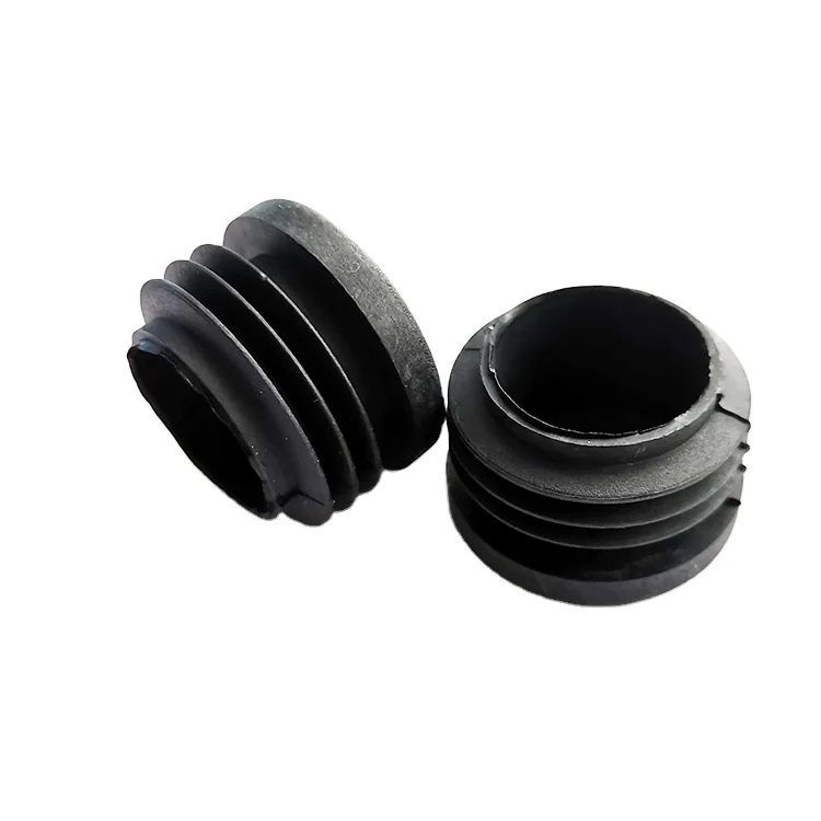 supply Round Tubing Black Plastic Insert Plugs 38mm plastic round pipe plug Furniture plastic pipe end plug