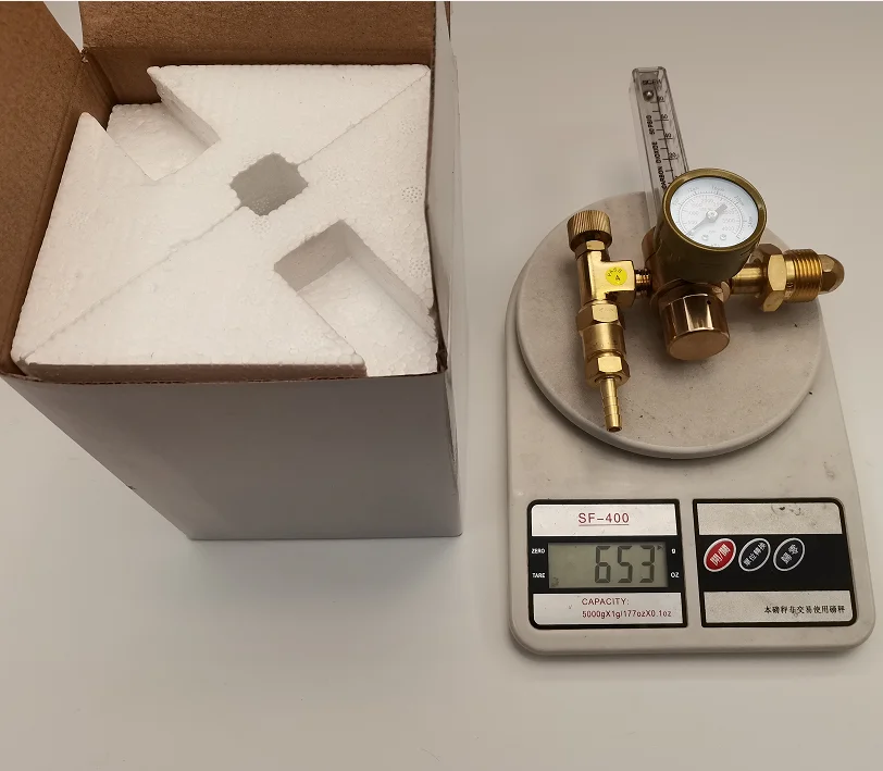 Argon Flowmeter  Regulator for MIG TIG welding 0-70CFH CGA580 Inlet