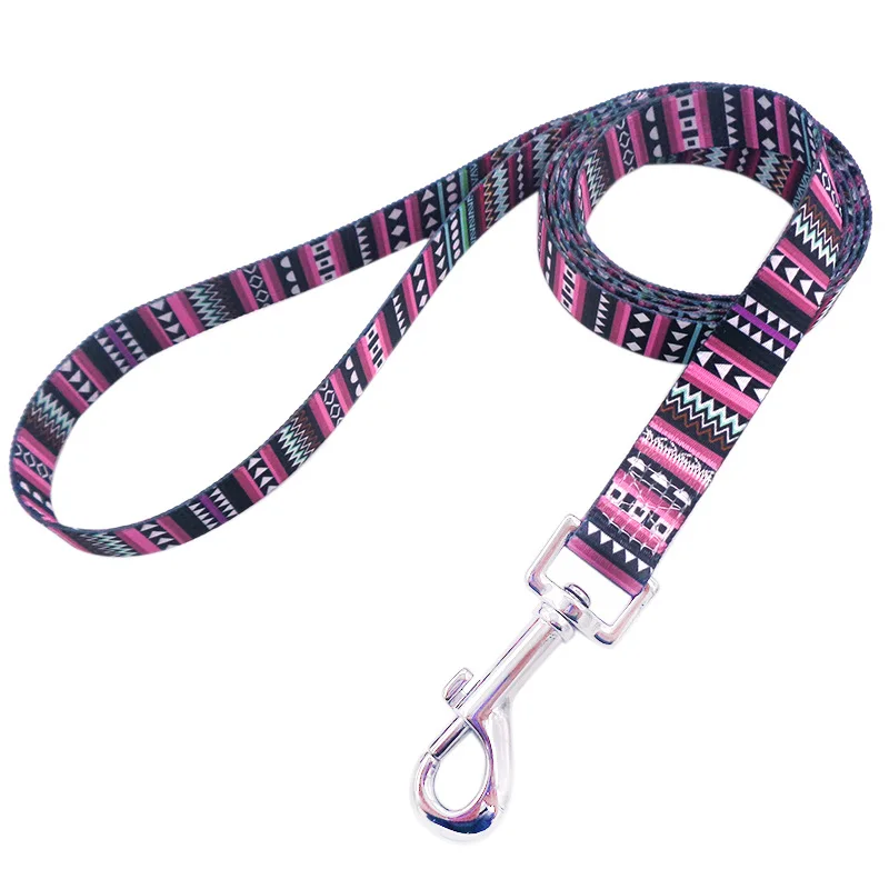 Cute Dog Leash, Sturdy Printed Floral Pattern Girl Pet Leashes for Walking Training Puppy Leash for Small, Medium and Large Dogs