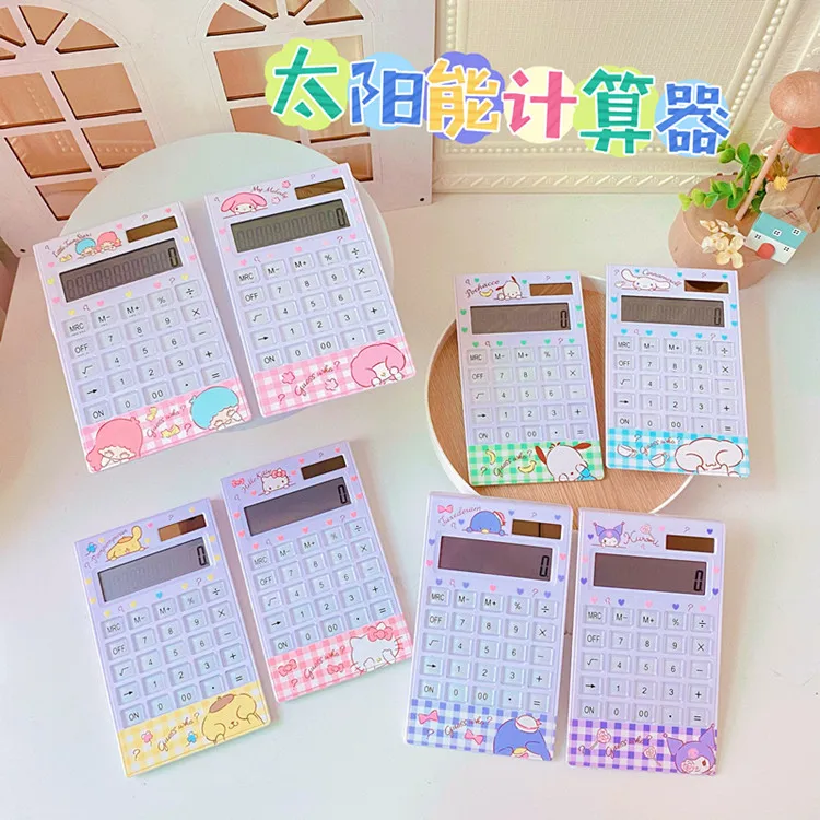 Мультфильм Солнечная энергия 12-значный компьютерный офисный кристаллический ключ электронный калькулятор