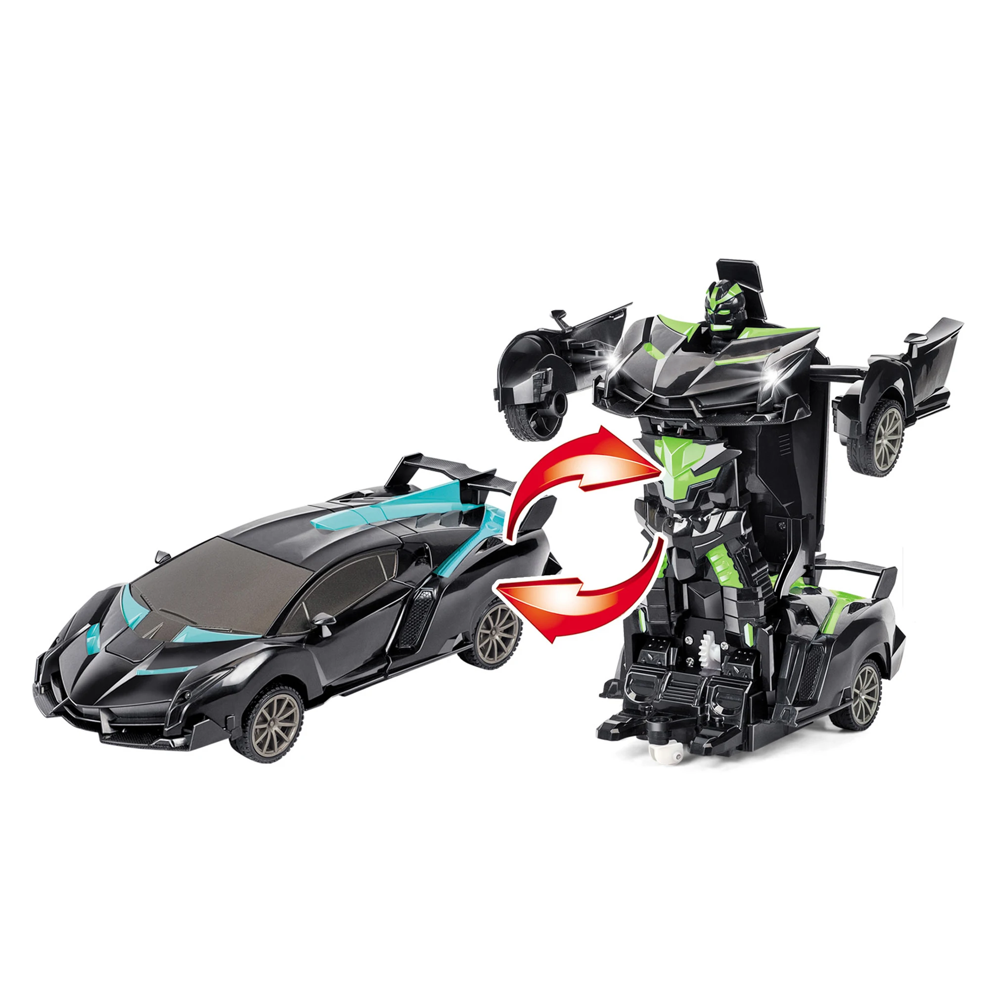 intelligent 1:18  toy deformation R C car robot with gesture sensing rechargeable usb automatic deformed