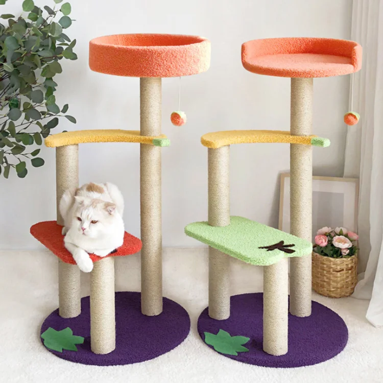 MewooFun Green Cat Tree Cat Big Flower Tree Cat Climbing Frame Sisal Rope