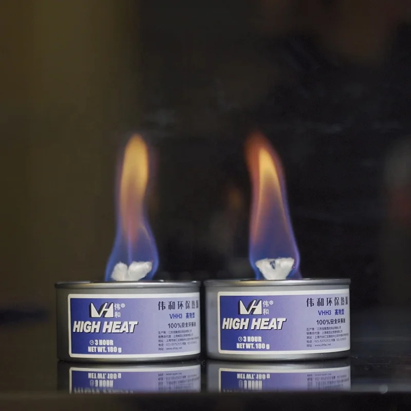 VHTAC Quality Assurance Fiberglass Wick 3H Burning Time For Buffet Camping Chafing Fuel