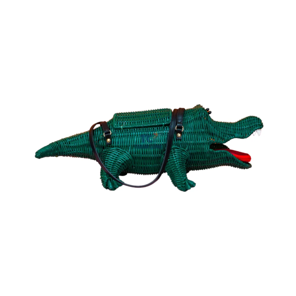 Biodegradable Handmade Summer Wicker Rattan Crocodile Purse Handbags Woven Handbag Rattan Manufacturer