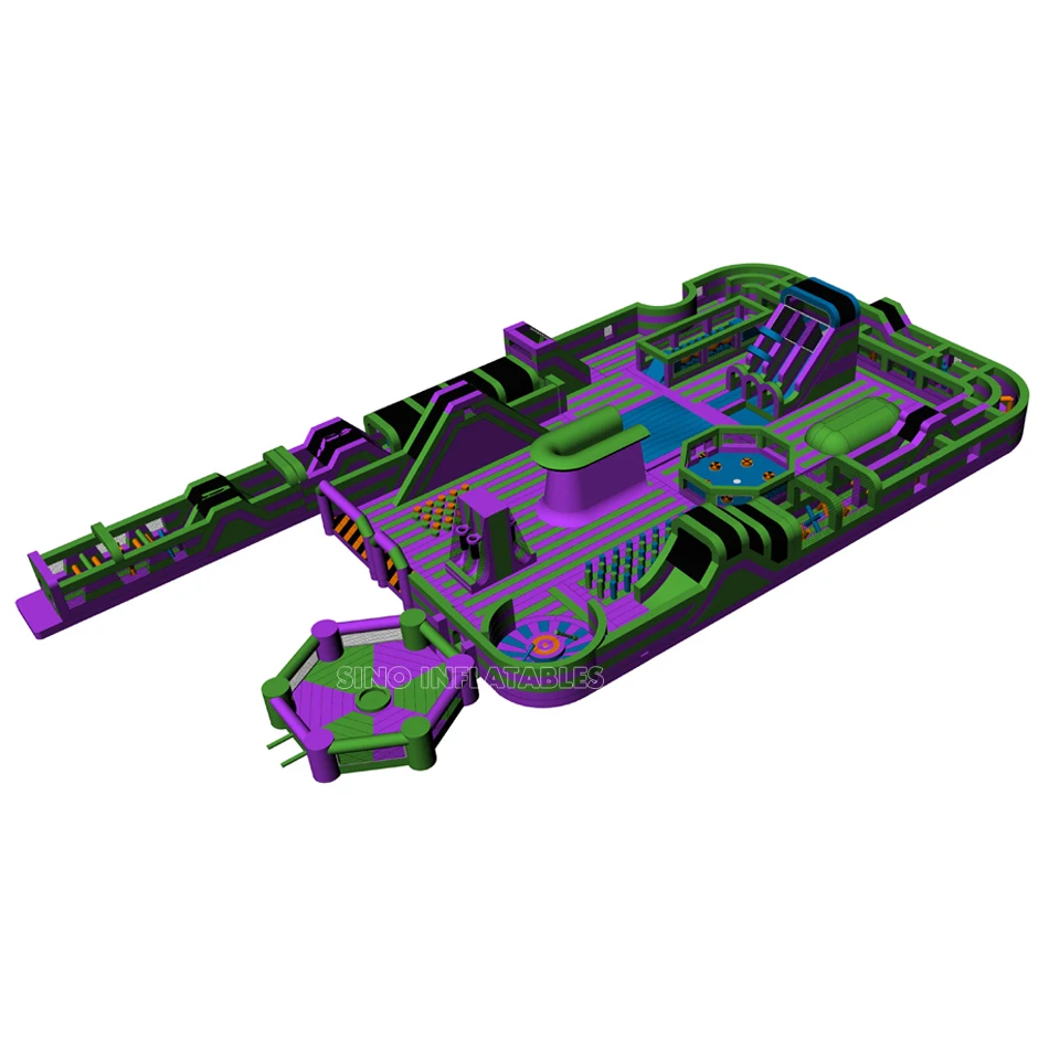 50x24m kids and adults fun giant inflatable theme park for indoor or outdoor events from China inflatable factory