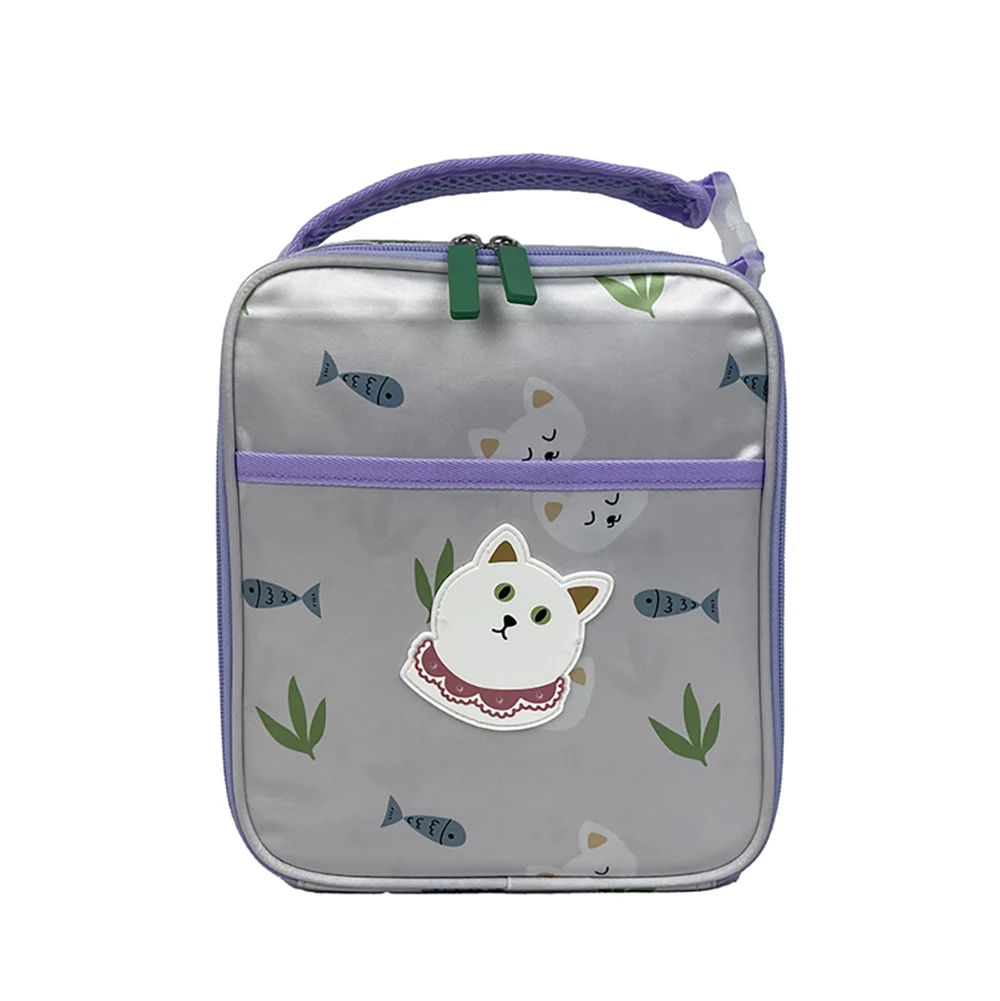 Unisex Small Kids Cooler Bag for Back to School School Picnic Waterproof External Frame Retractable Handle Geometric Pattern