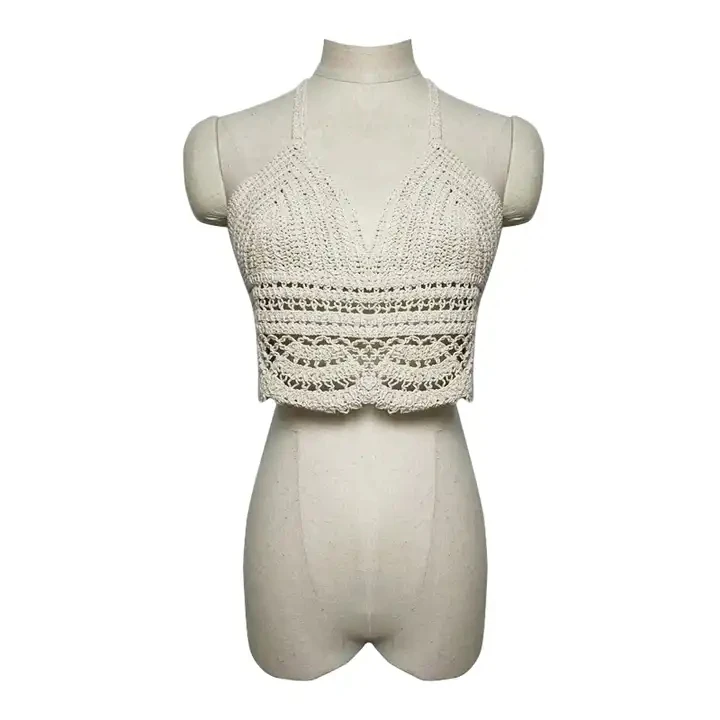 Wholesale Hot Style Women Knit Sexy Sweater Summer Crochet Bikini Top Beachwear