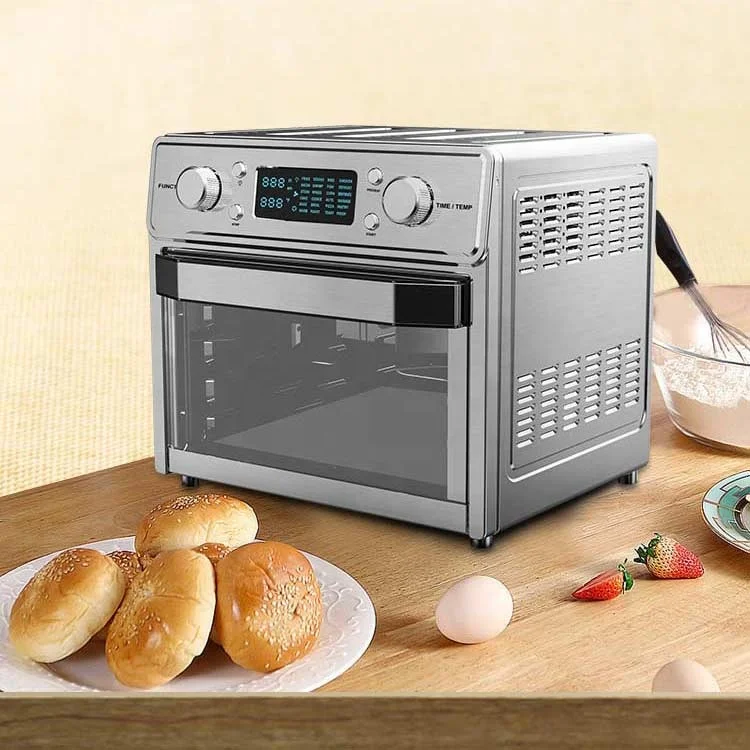 Wholesale 220V Convection Baking Air Fryer Toast Oven Convection 25L Stainless Steel Air Grill Oven For Home Kitchen