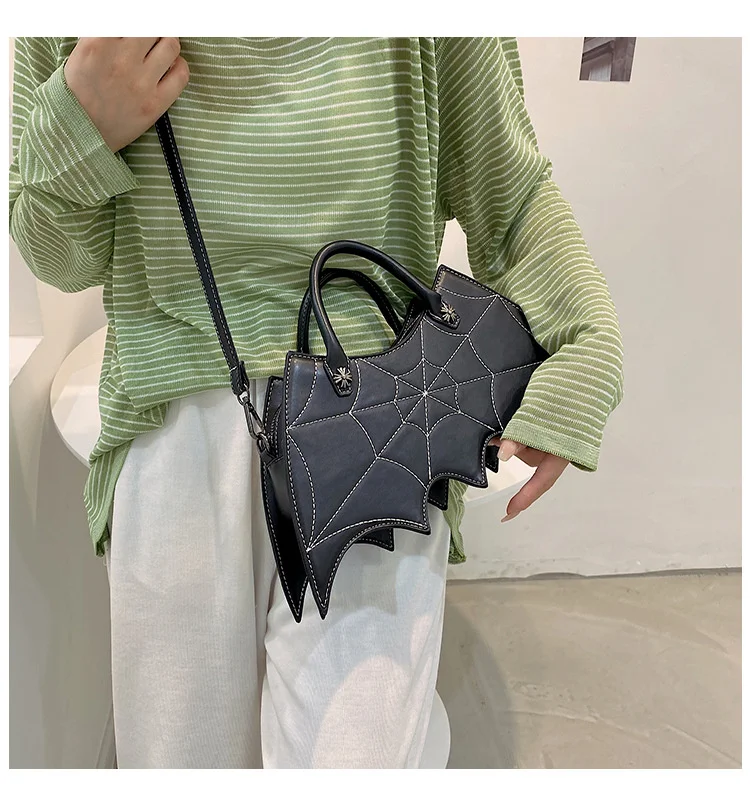 TLB-8E678  Creative funny Halloween personality bat women fashion pu handbag messenger bag