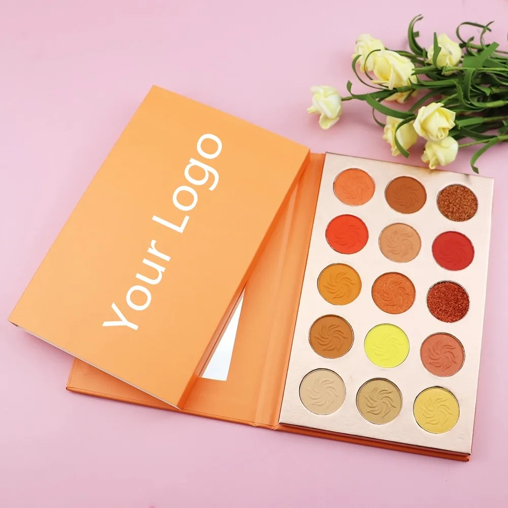 15 цветов, оптовая продажа, палитра теней для век, поставщик, индивидуальные пигментированные палитры теней для век, частная торговая марка, купить один, получить один бесплатно