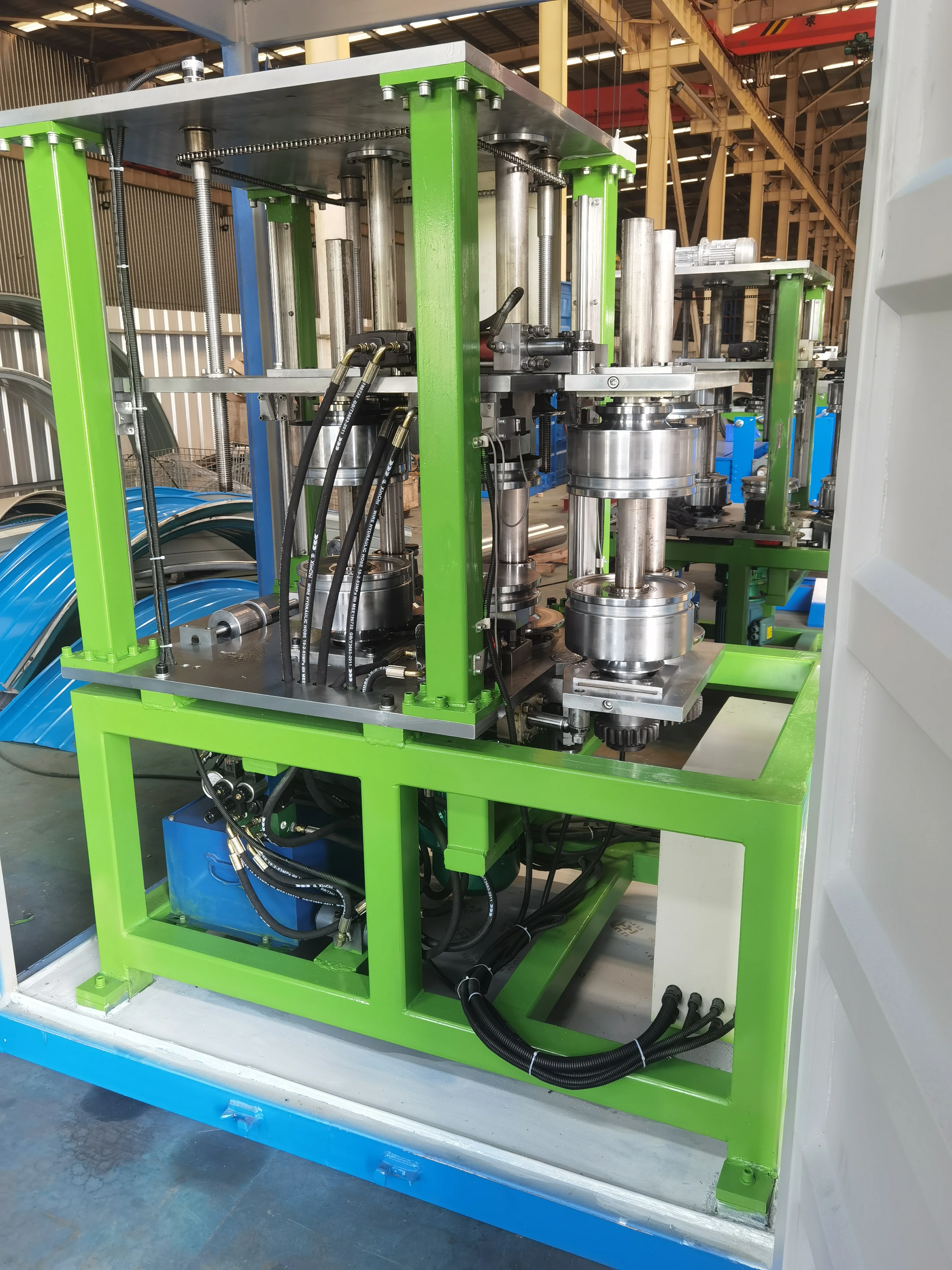 Radius Curved Standing Seam Tile Curving Roof Panel Crimping Metal Cold Bending Roll Forming Machine for Roofing Sheet