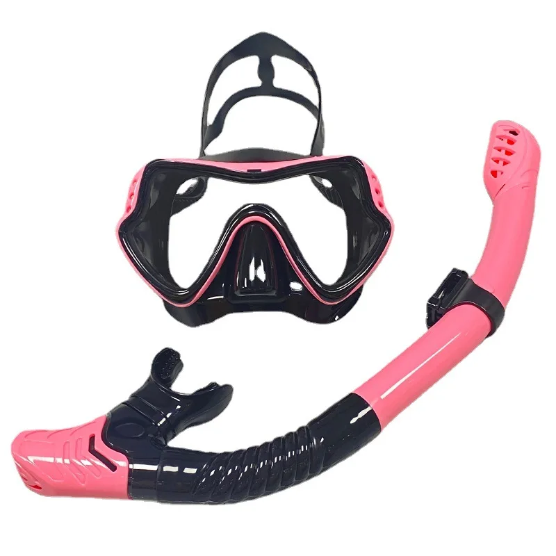 Jetshark High Quality Silicone Adjustable diving mask with snorkel Kit For Women Men