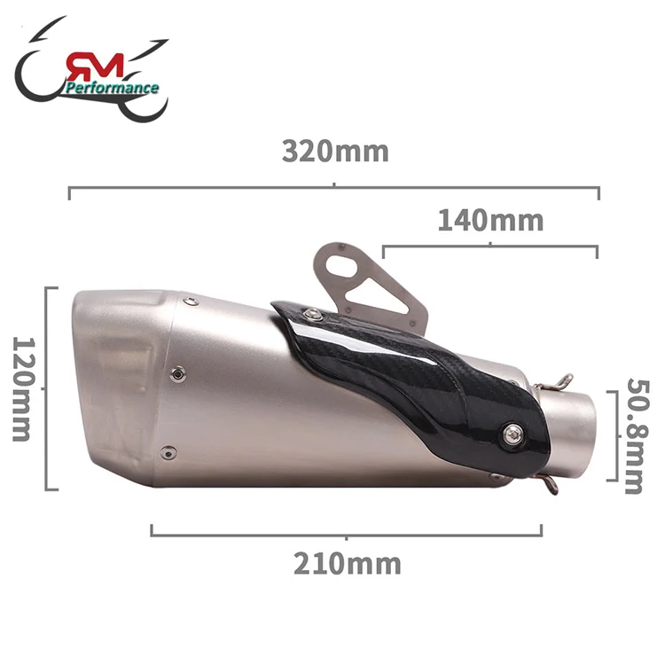 Hot Sell Motorcycle Exhaust Universal Exhaust Muffler For Ducati Paniagle V4 Carbon Fiber Exhaust Heat Shield