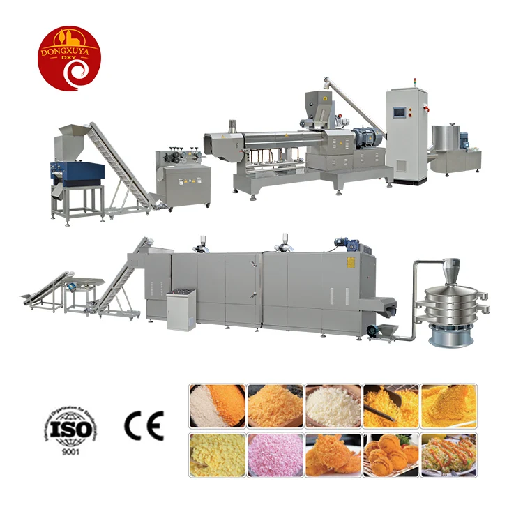 Полностью автоматическая линия по производству экструзионных крошек Panko с двойным винтом, машина для переработки хлеба и крошек