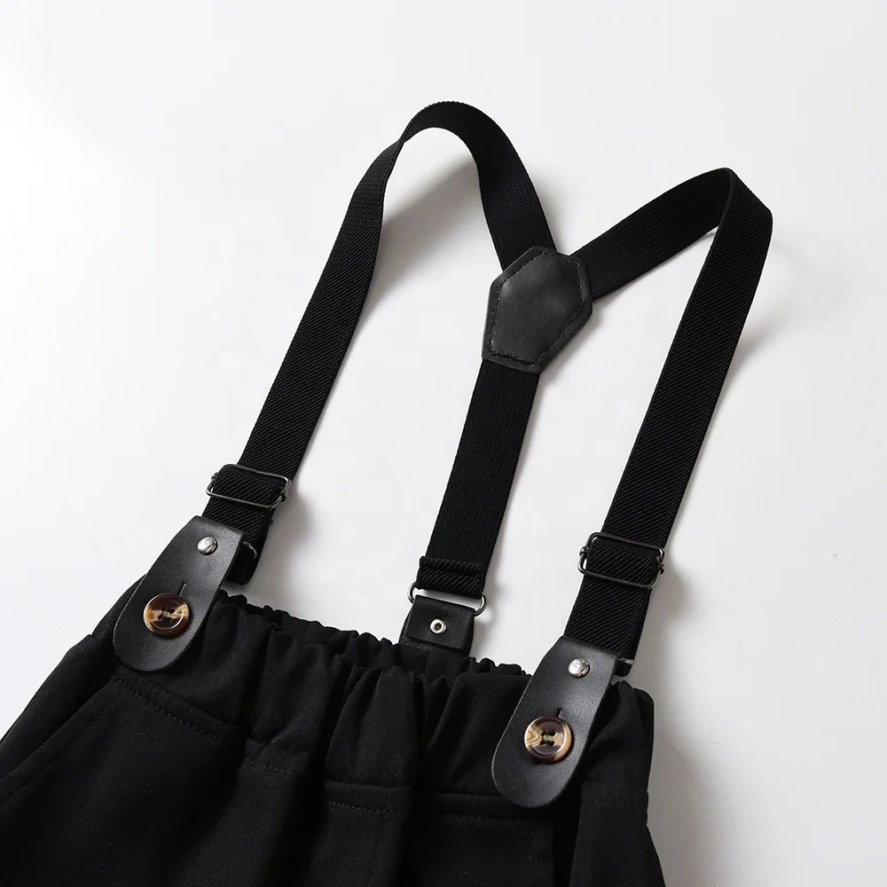 kids outdoor fashion clothes sets autumn babies shirt with overalls children luxury gentleman birthday party outfit sets